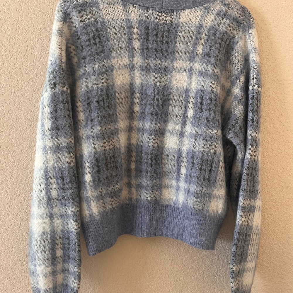 Cupcakes & Cashmere Plaid Cardigan Sweater - Picture 7 of 8